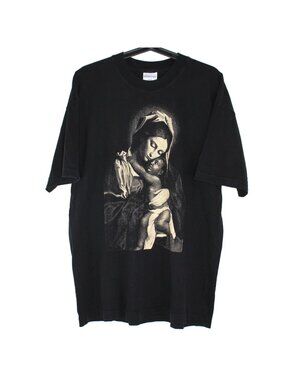 Stray Rats Mens Large Religious Virgin Mary Heavy Weight T-Shirt K771